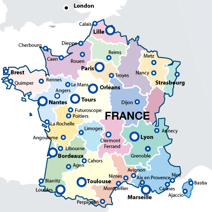 Cities in France