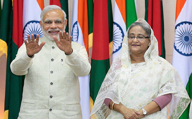 Indian prime minister Narendra Modi has been more interested in pursuing economic and border matters with prime minister Sheikh Hasina than Bangladesh's rule of law. (Reuters)